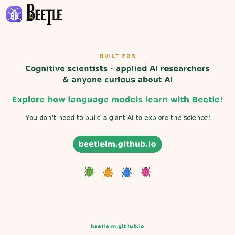 Beetle, built for cognitive scientists, applied AI researchers and anyone curious about AI.